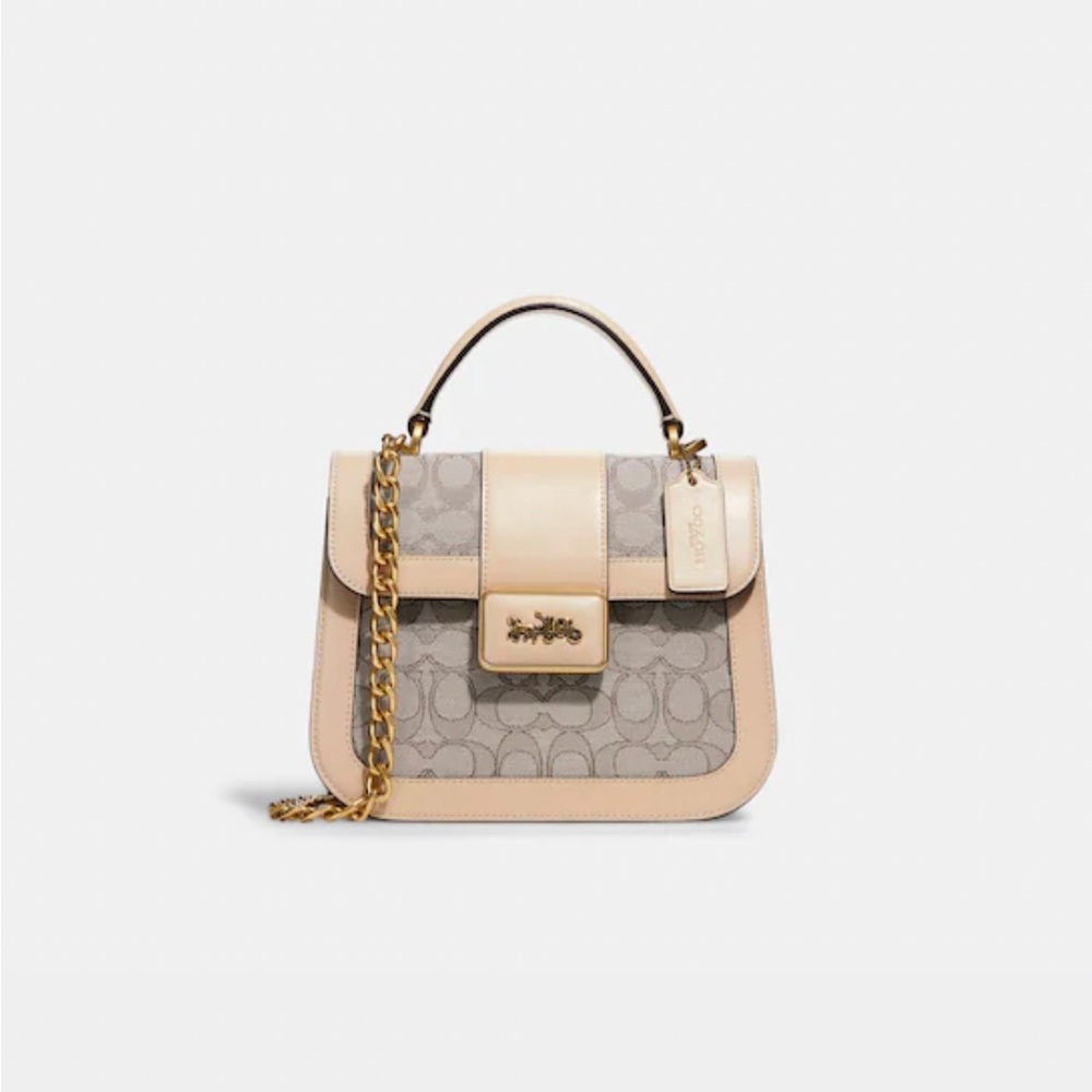 COACH signature crossbody top handle